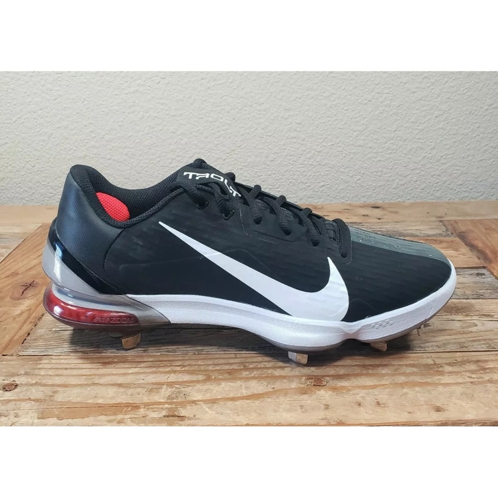 Nike Force Zoom Trout 7 Pro Men's Size 10 Black White Baseball Cleat